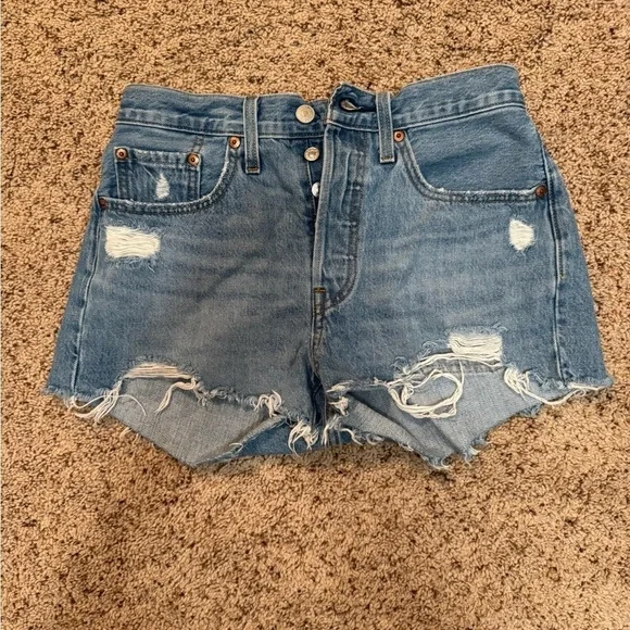 ✨2 for $35 ALL SHORTS!✨ 501® ORIGINAL FIT HIGH RISE WOMEN'S SHORTS 26 (US 2) - Picture 5 of 7